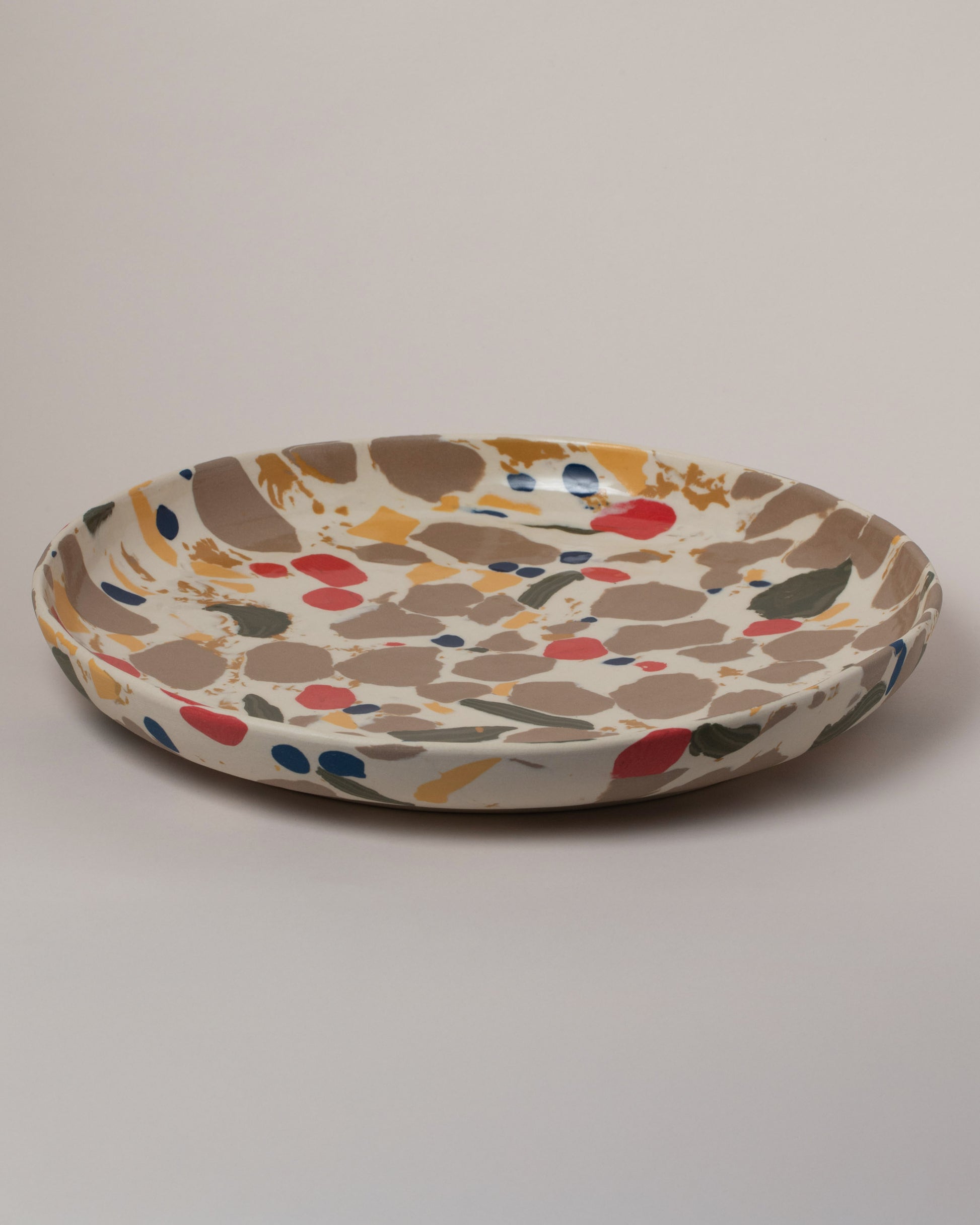 Slush Club Nerikomi Platter No. 102 on light color background.