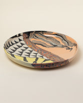 Slush Club Nerikomi Platter No. 220 on light color background.