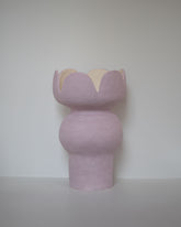 Stephanie Phillips Lilac Tulip Sculpture on light color background.