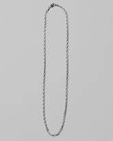 CRZM 2.5mm Sterling Silver Short Loop Chain Necklace on light color background.