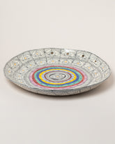 Suzanne Sullivan Frantically Seeking Happiness Platter on light color background.