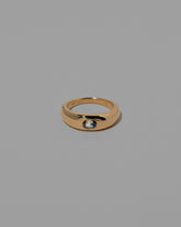 Sapphire Venus Ring on light color background.