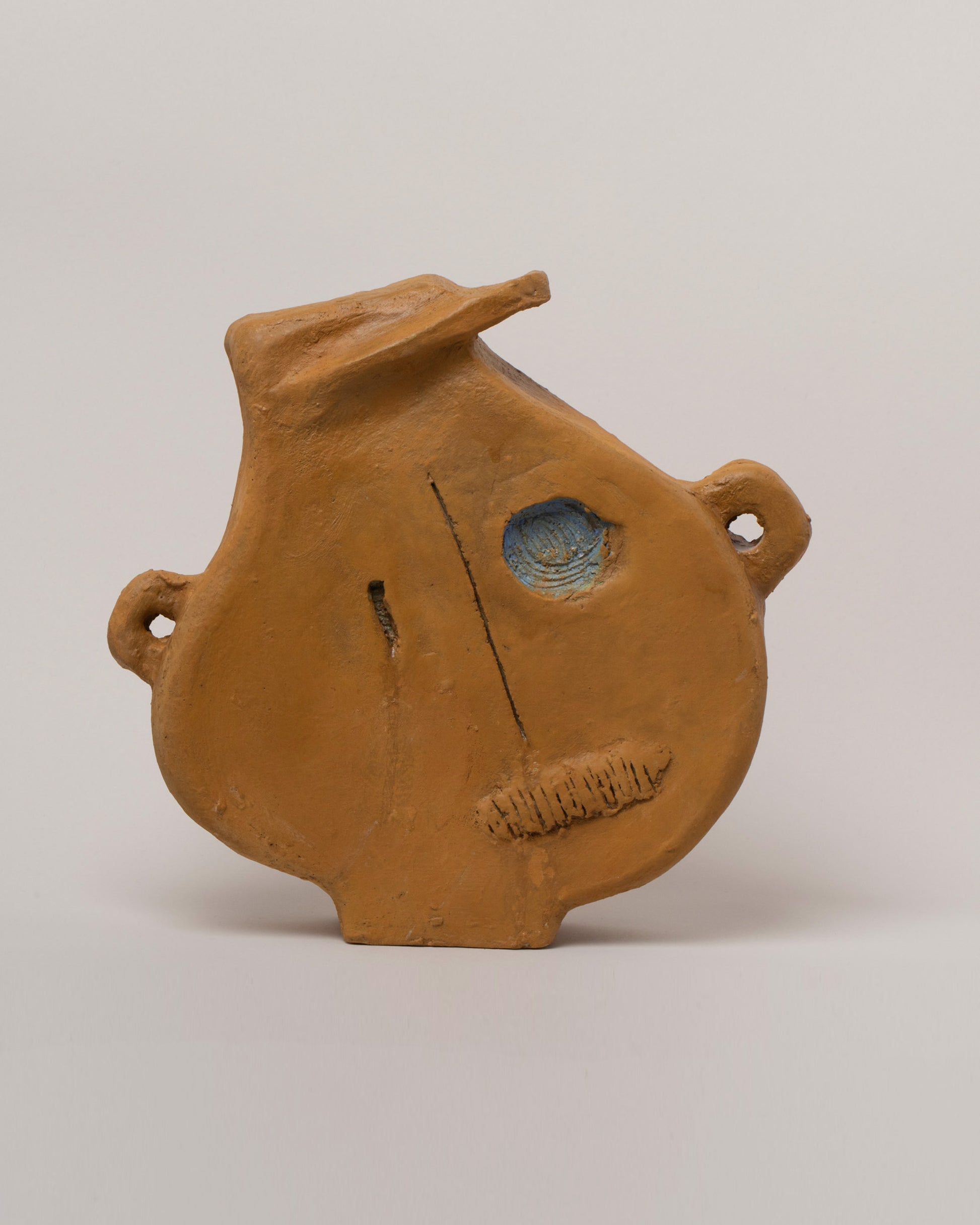 Willem van Hooff Apotropaia Self Portrait on light color background.