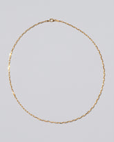 2.2mm Beveled Oval Chain Necklace on light color background.