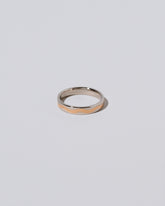 3mm Platinum Outside, Yellow 18K Inside Swimming Pool Band on light color background.