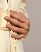 Diamond Calatrava Ring on model.