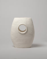 Stephanie Phillips Single Barrel Vessel on light color background.