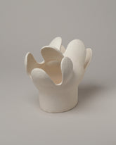 Closeup details of the Stephanie Phillips Anemone Vessel on light color background.