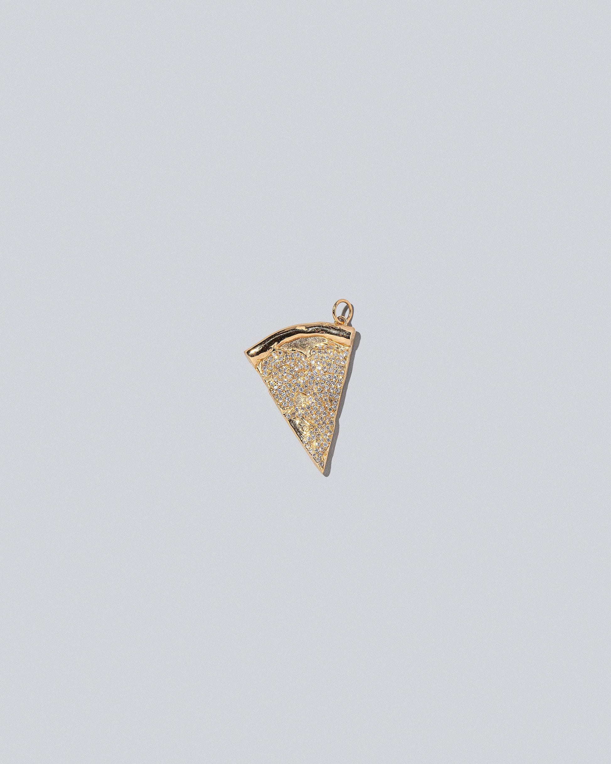 Pizza Charm - Cheese Slices on light color background.