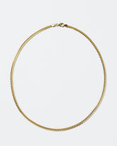 3.4mm Curb Chain Necklace on light color background.