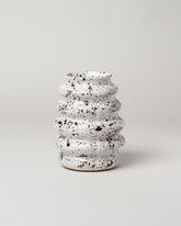 Recreation Center Black Wavy Vase on light background