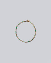 Emerald Full Building Blocks Bracelet on light color background.