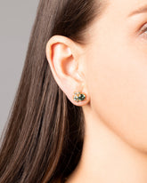 Aerial Earrings worn on model