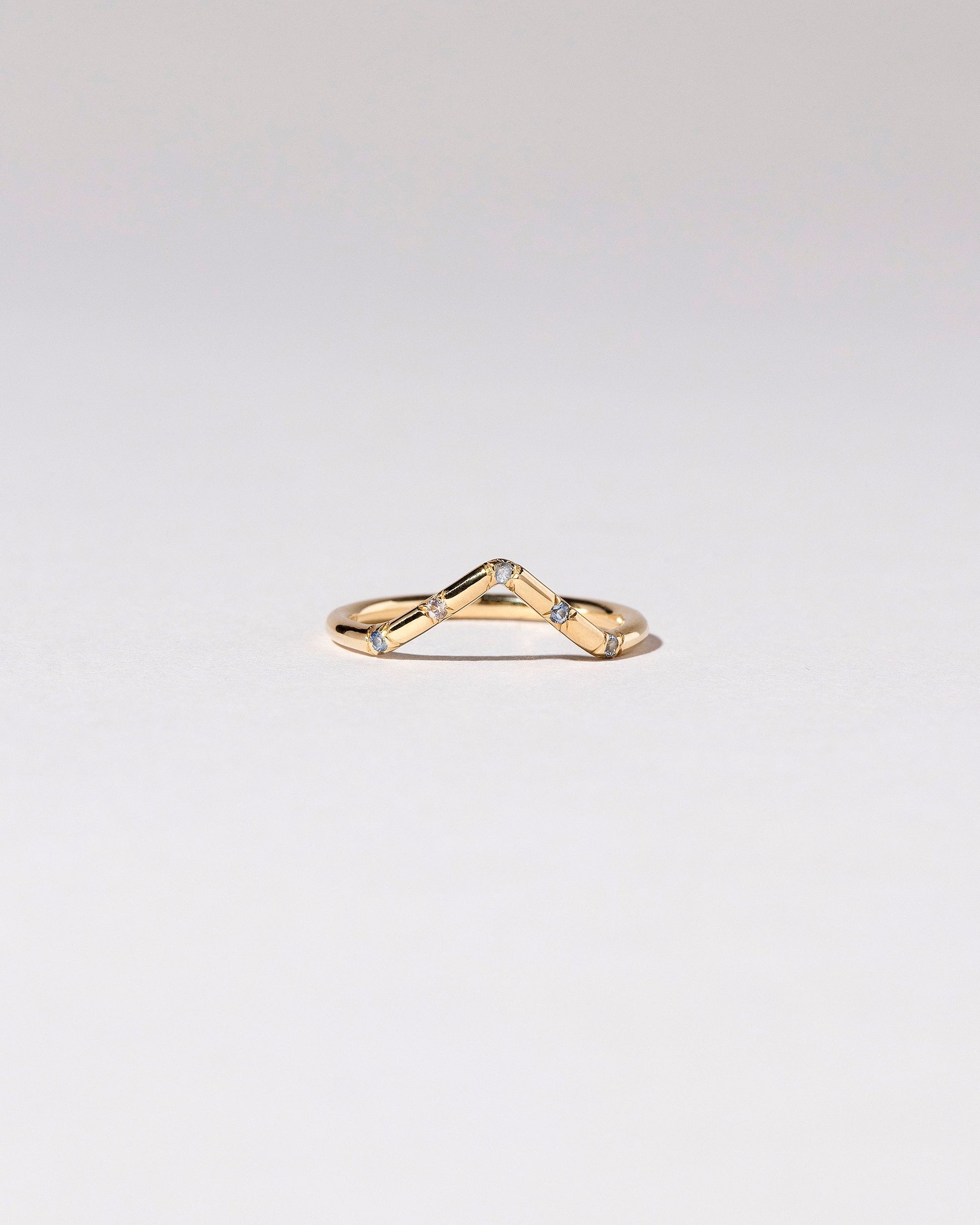  Mini Peak Band - Five Stone on light color background.