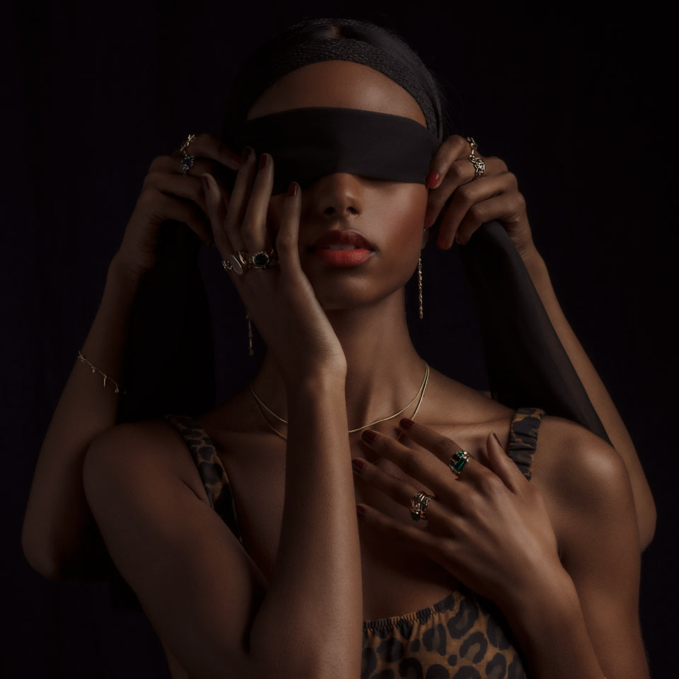 product_details::Courage Ring on model.