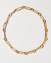 Pavé Link Necklace on light color background.