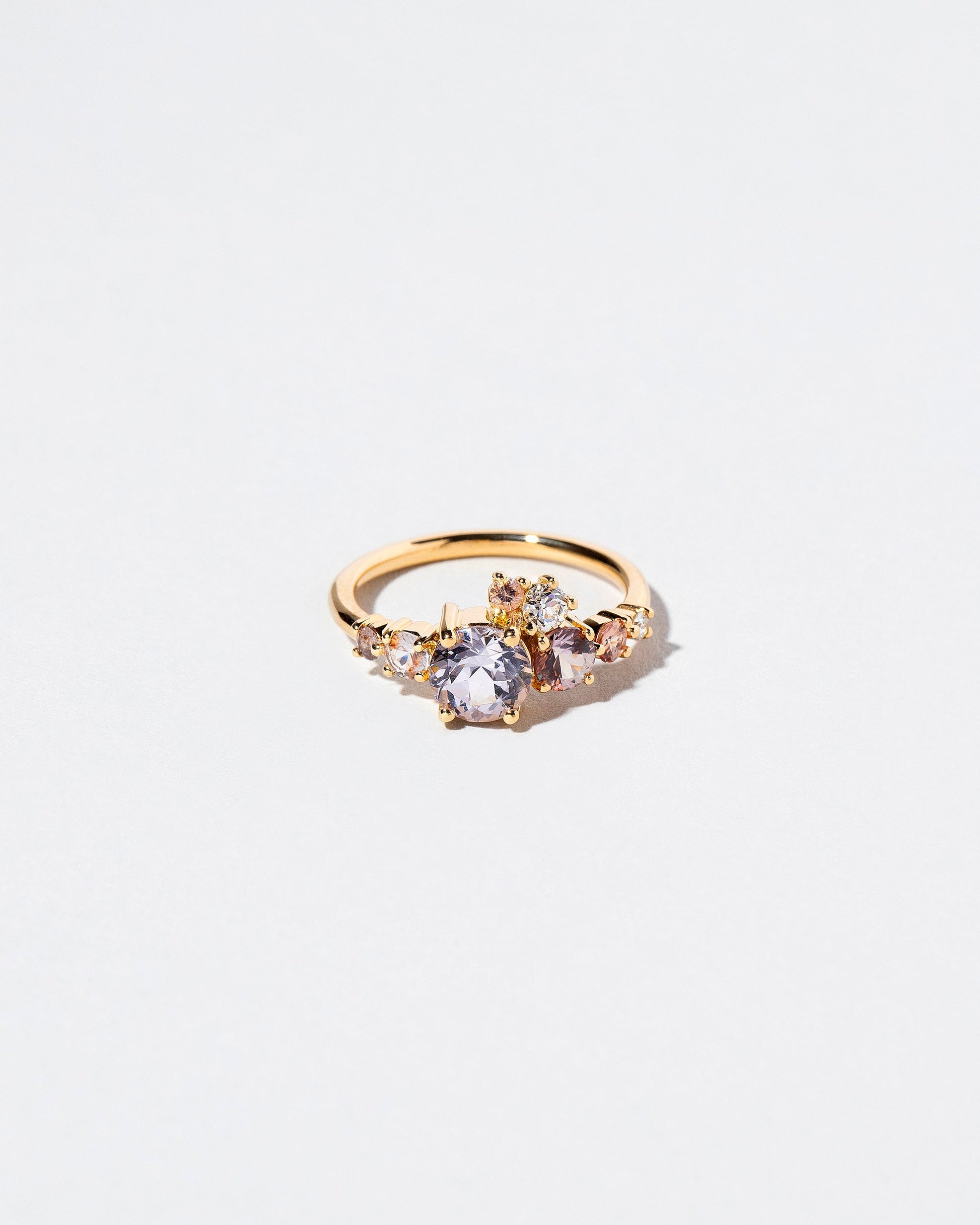  Luna Ring - Purple Spinel on light color background.