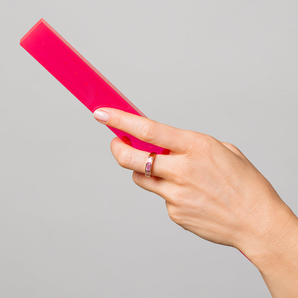 product_details::Amba Ring on model.