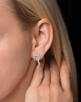 Tidal Wave Single Earring on model.