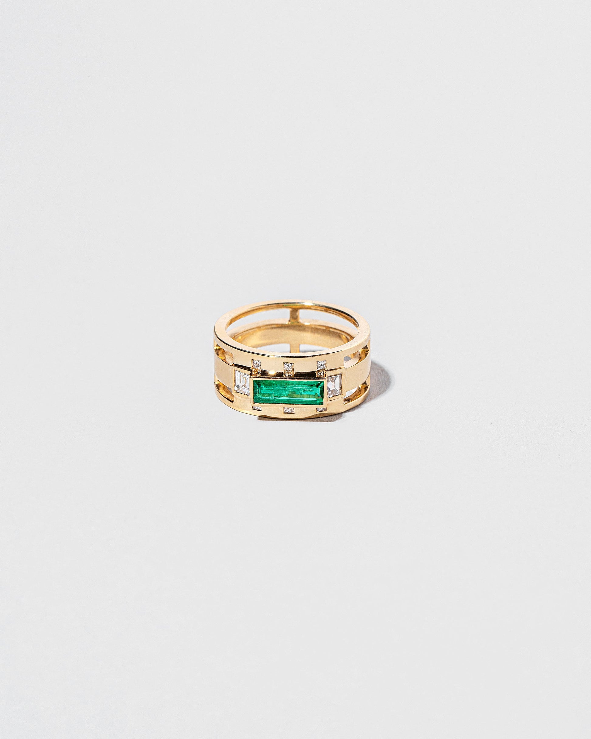  Sleeping Figure Ring on light color background.