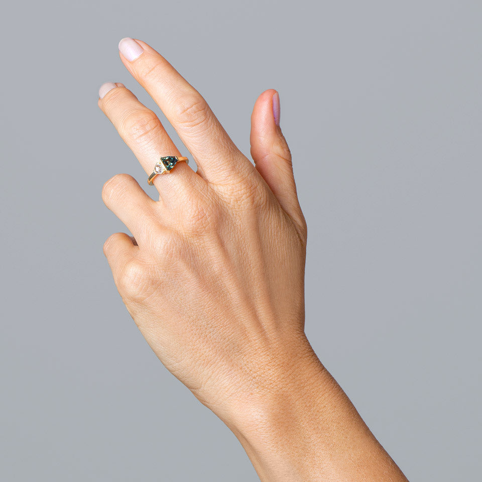 product_details::High Green Ring on model.