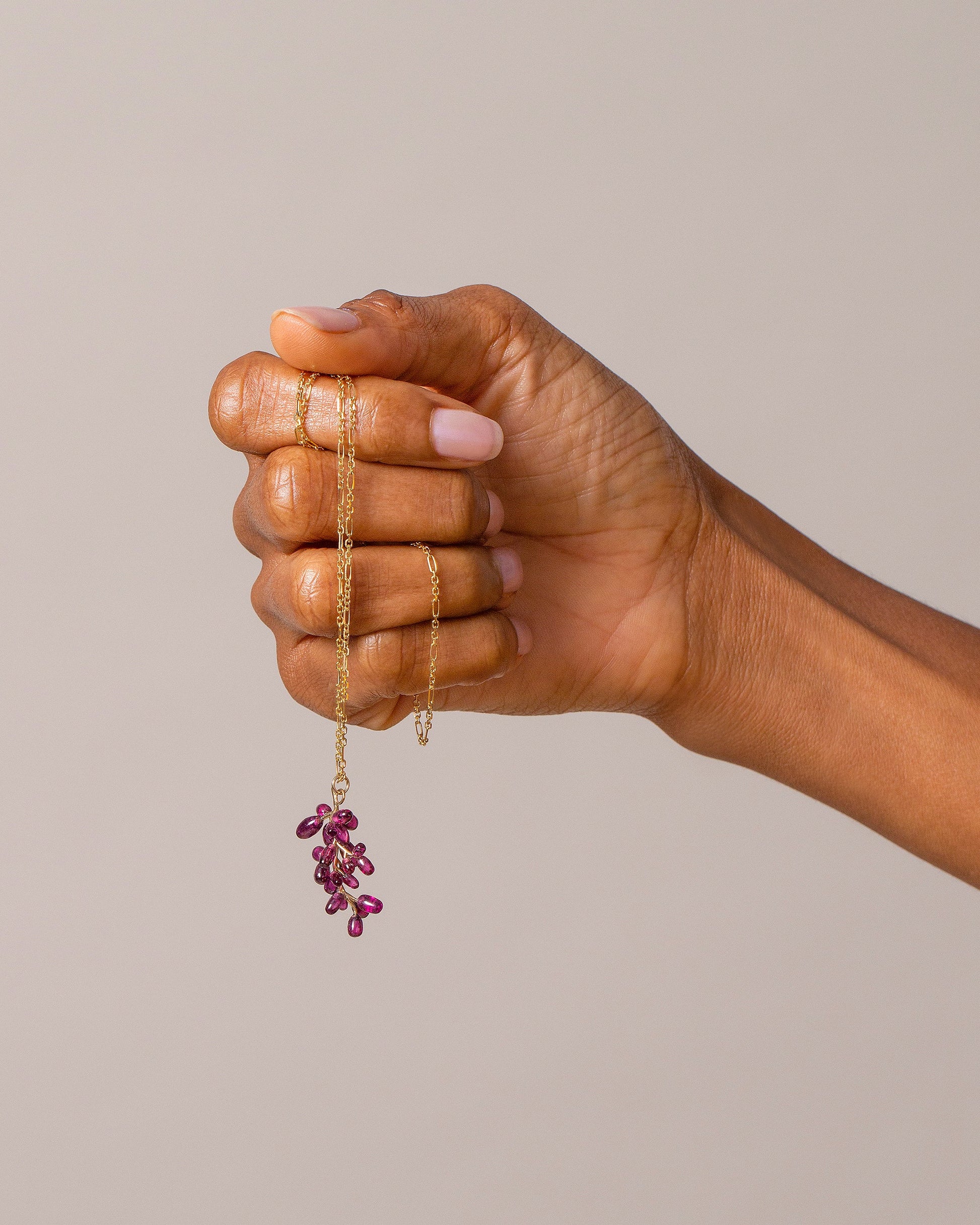 Large Table Grapes Charm on chain.