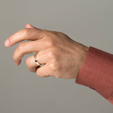 product_details::5mm Half Moon Notch Band on model.