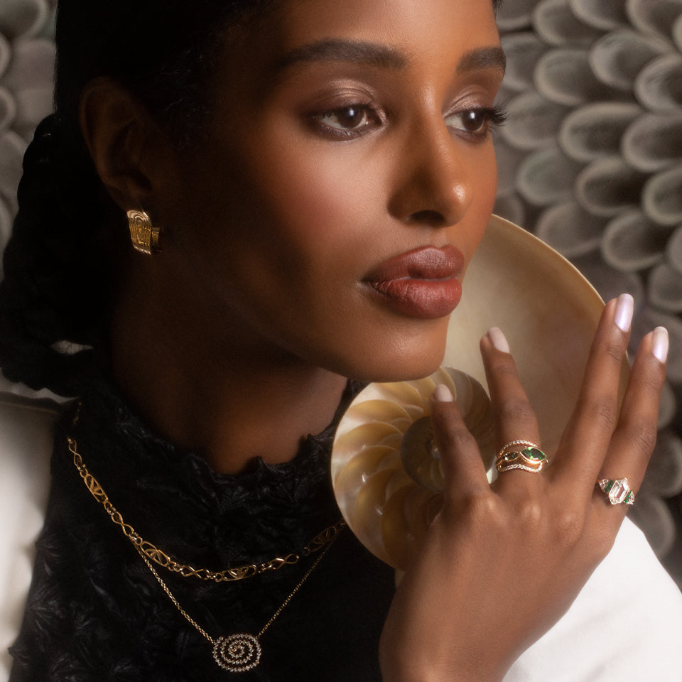 product_details::Styled photo featuring Ouroboros Ring