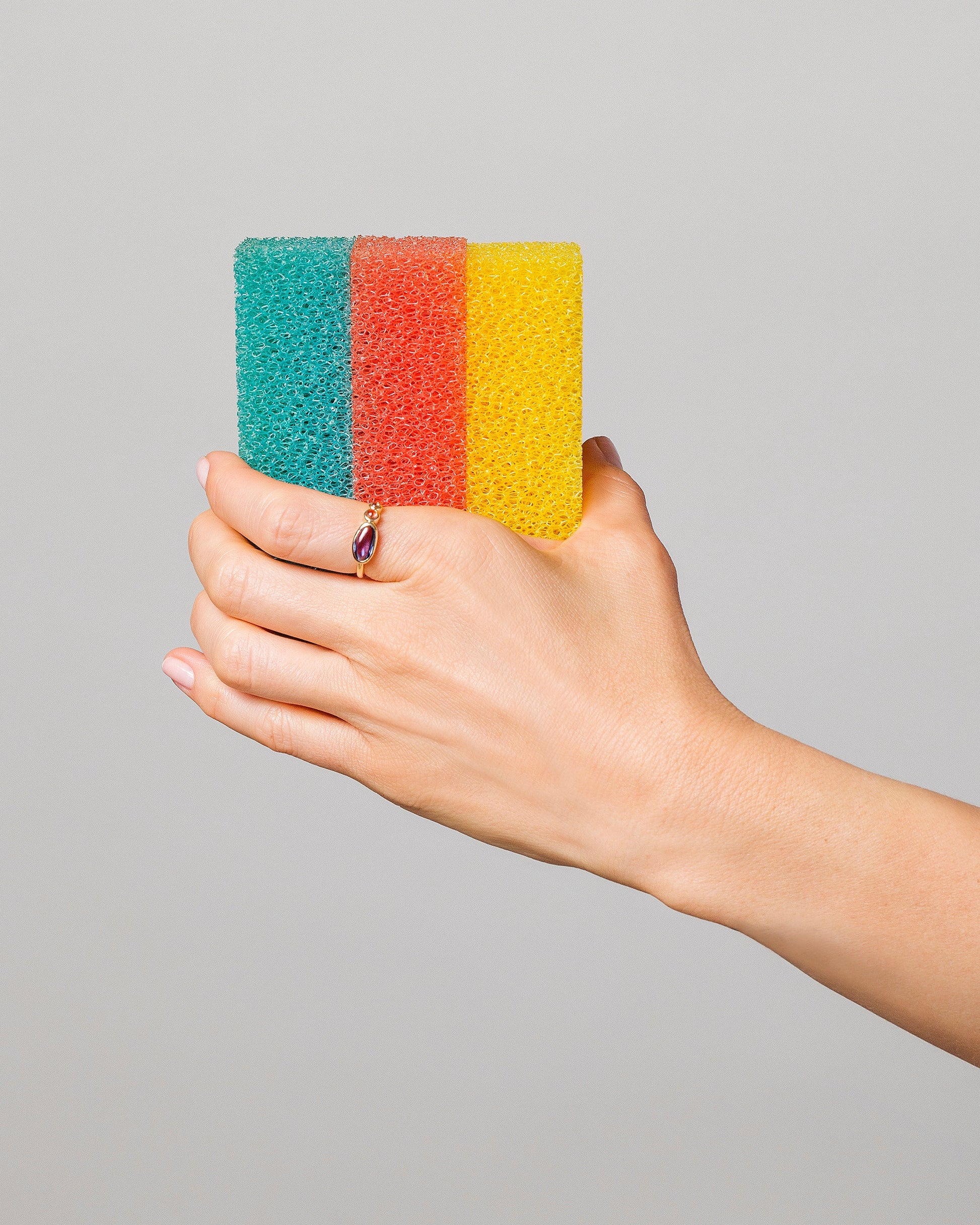 Gathered Sky Ring on model.