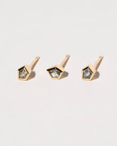  Geo Sapphire Single Stud on light color background.