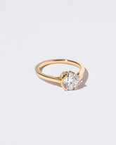  Sun & Moon Ring - White Diamond on light color background.