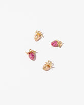 Group of Strawberry Charm - Wild, Ripe, and Baby on light color background.