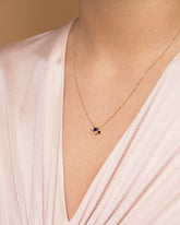Cosmic Dawn Necklace on model.