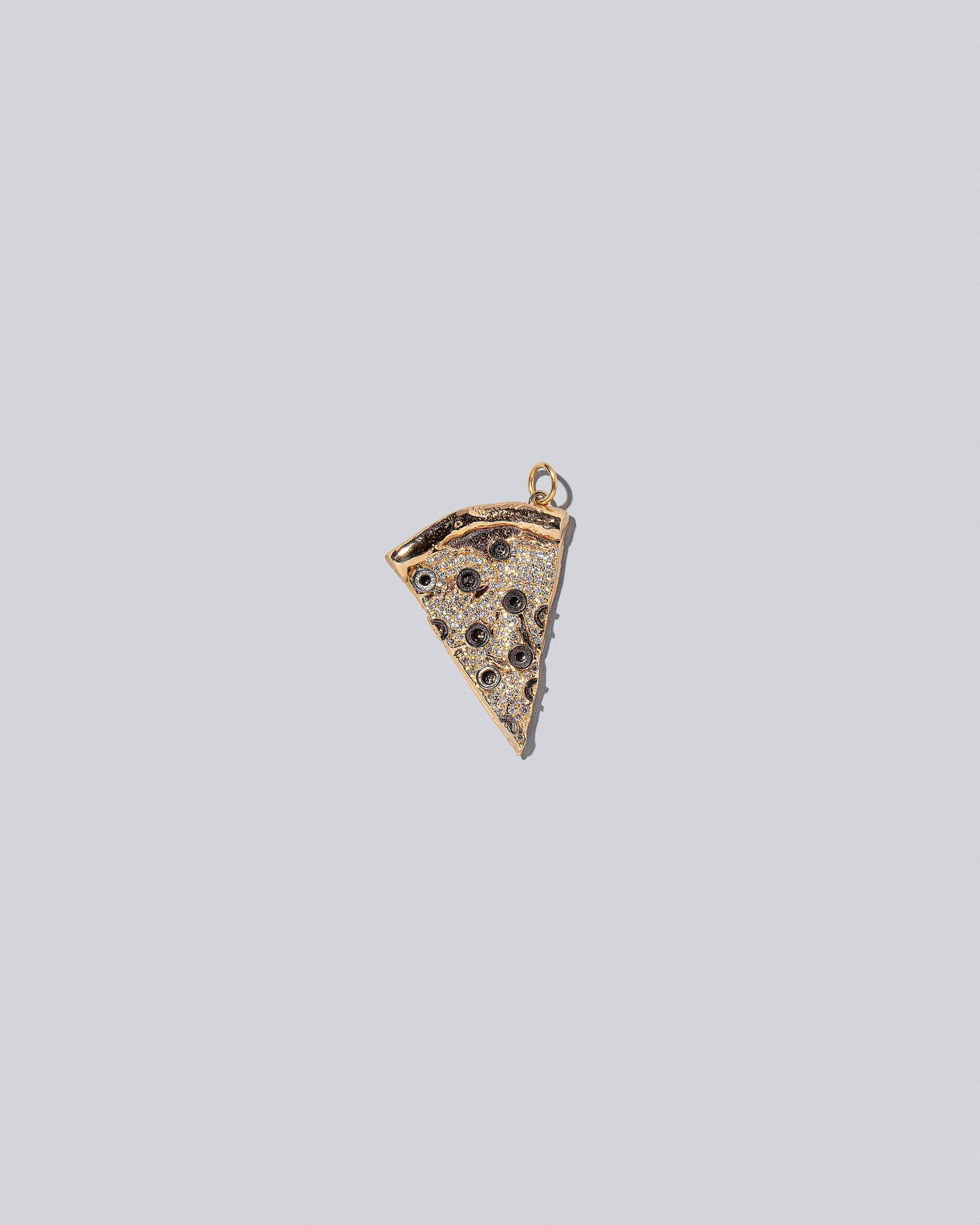Pizza Charm - Olive Slices on light color background.