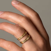 product_details::Gold Infinity Etched Bands model.