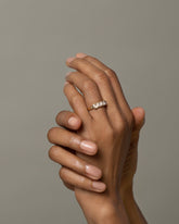 Five Triangle Ring - Pastel Mega on model.