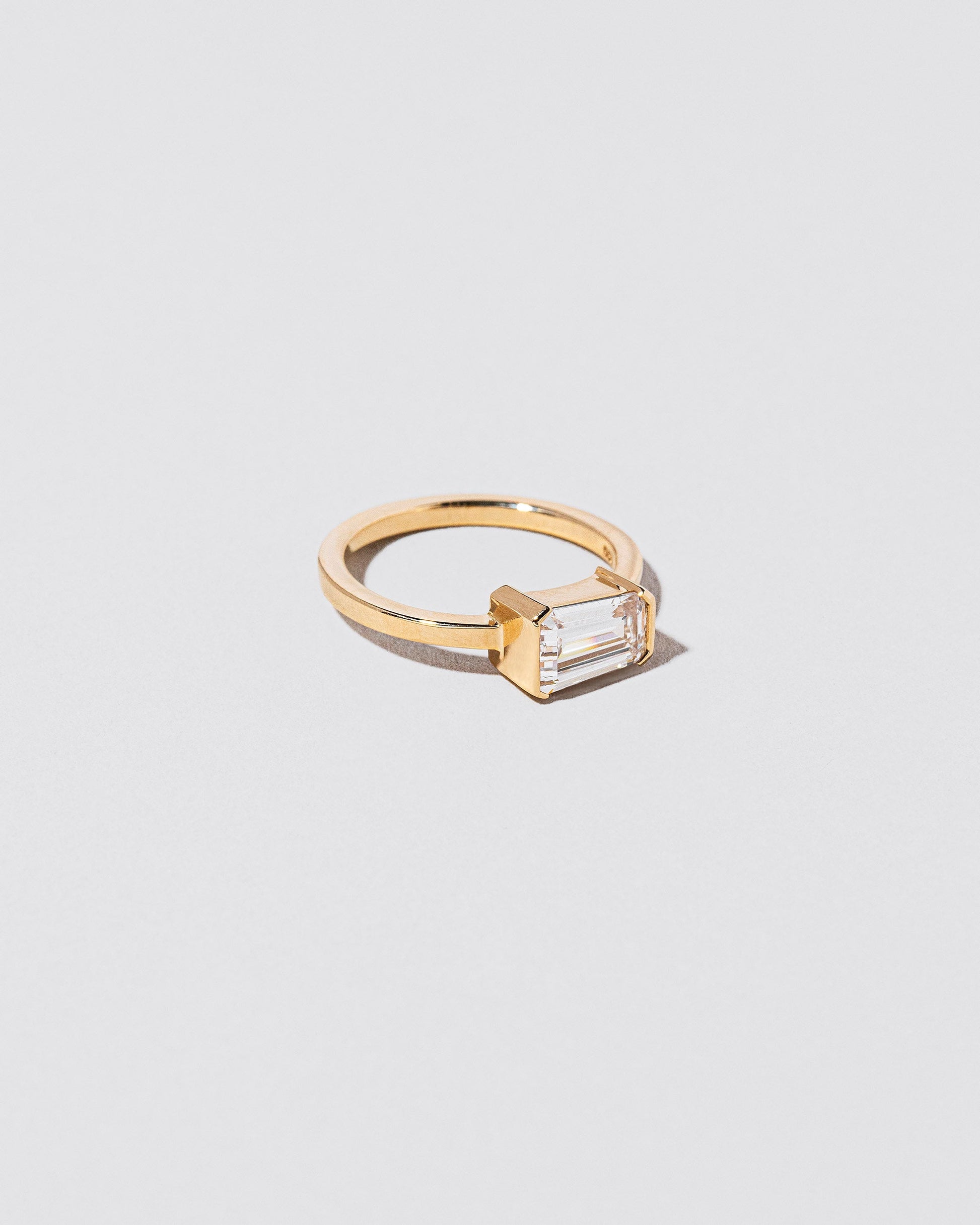 View from the side of the Notional Space Ring on light color background.