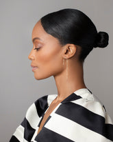 Night Garden Earrings on model.