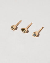  Geo Sapphire Single Stud on light color background.
