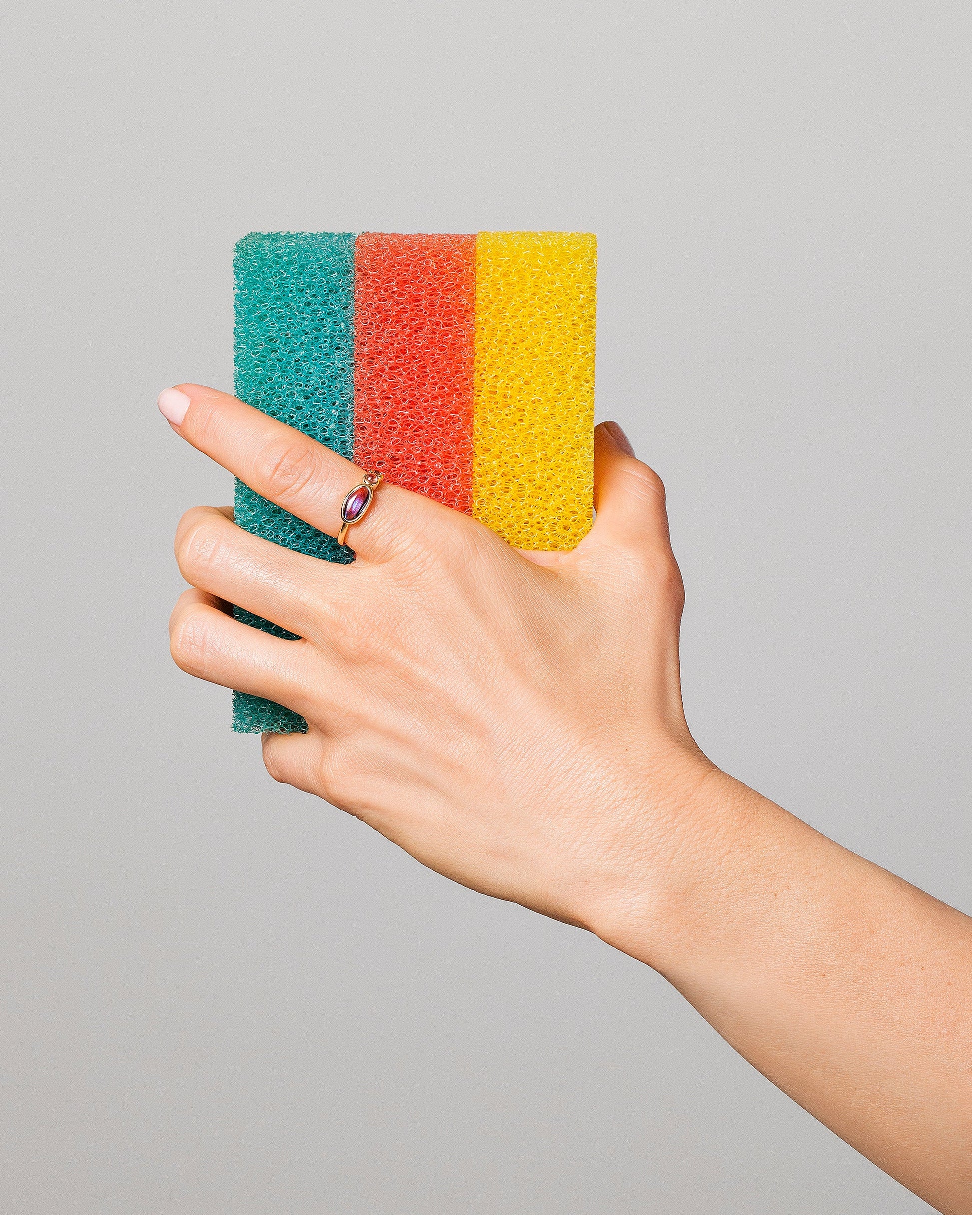 Gathered Sky Ring on model.