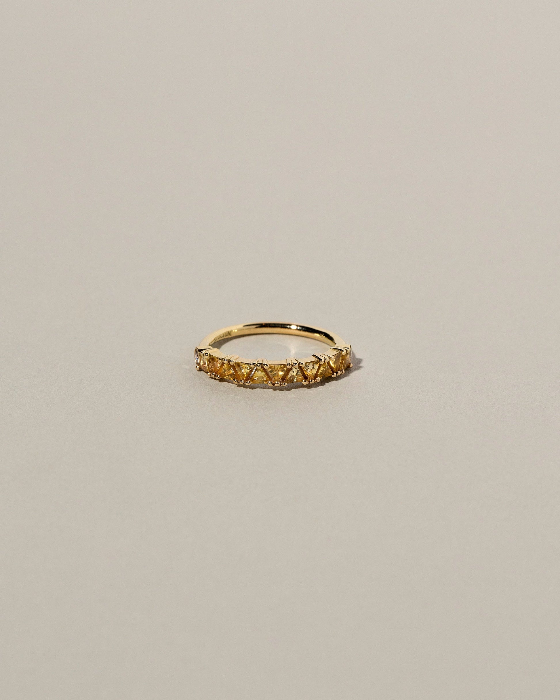  Eleven Trillion Ring - Yellow Sapphire on light color background.