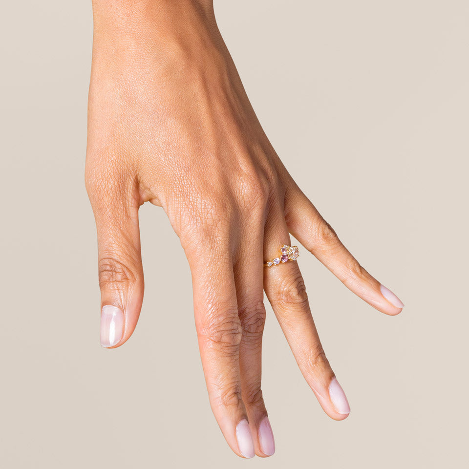 product_details::Vinca Ring on model.