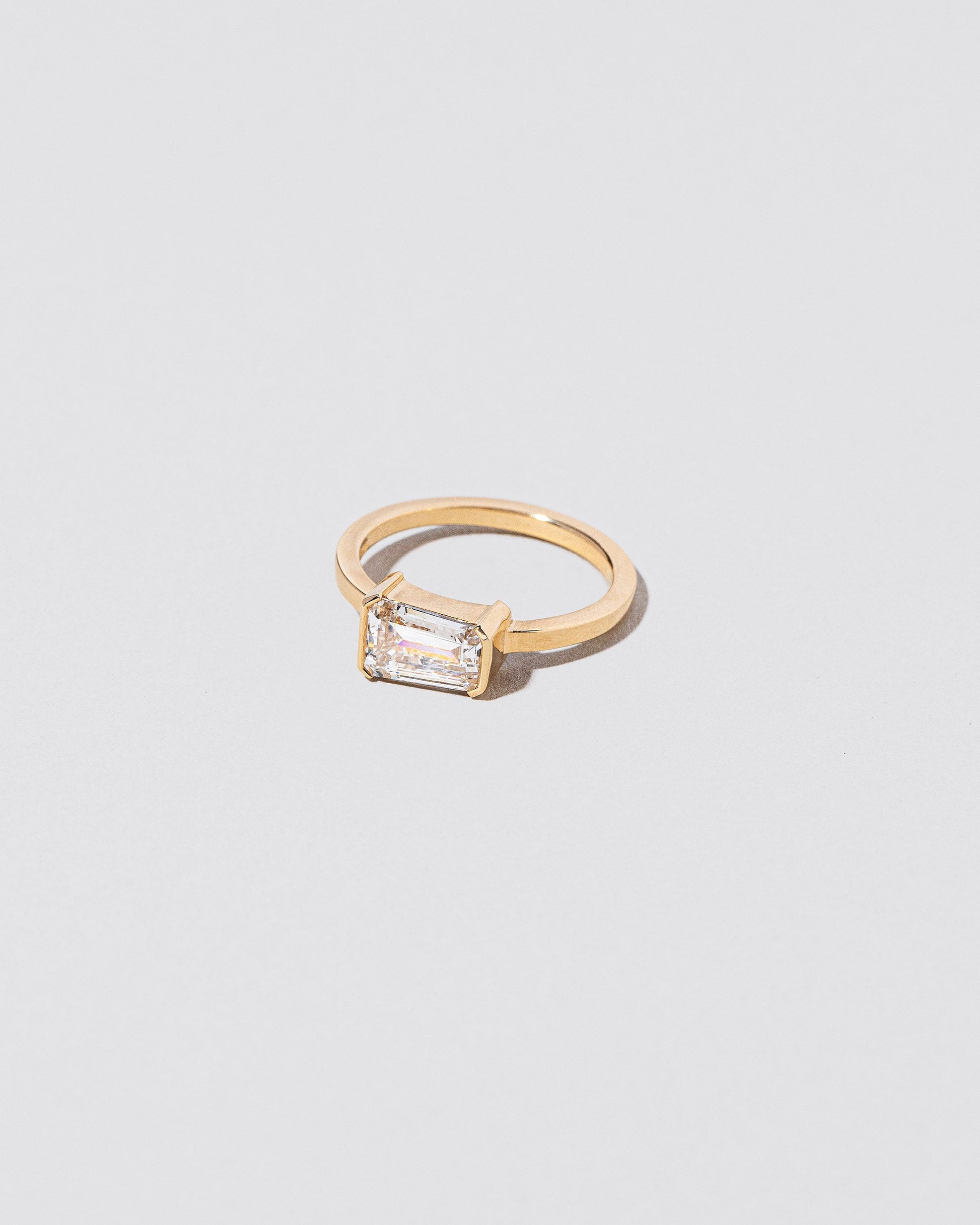 View from the side of the Notional Space Ring on light color background.