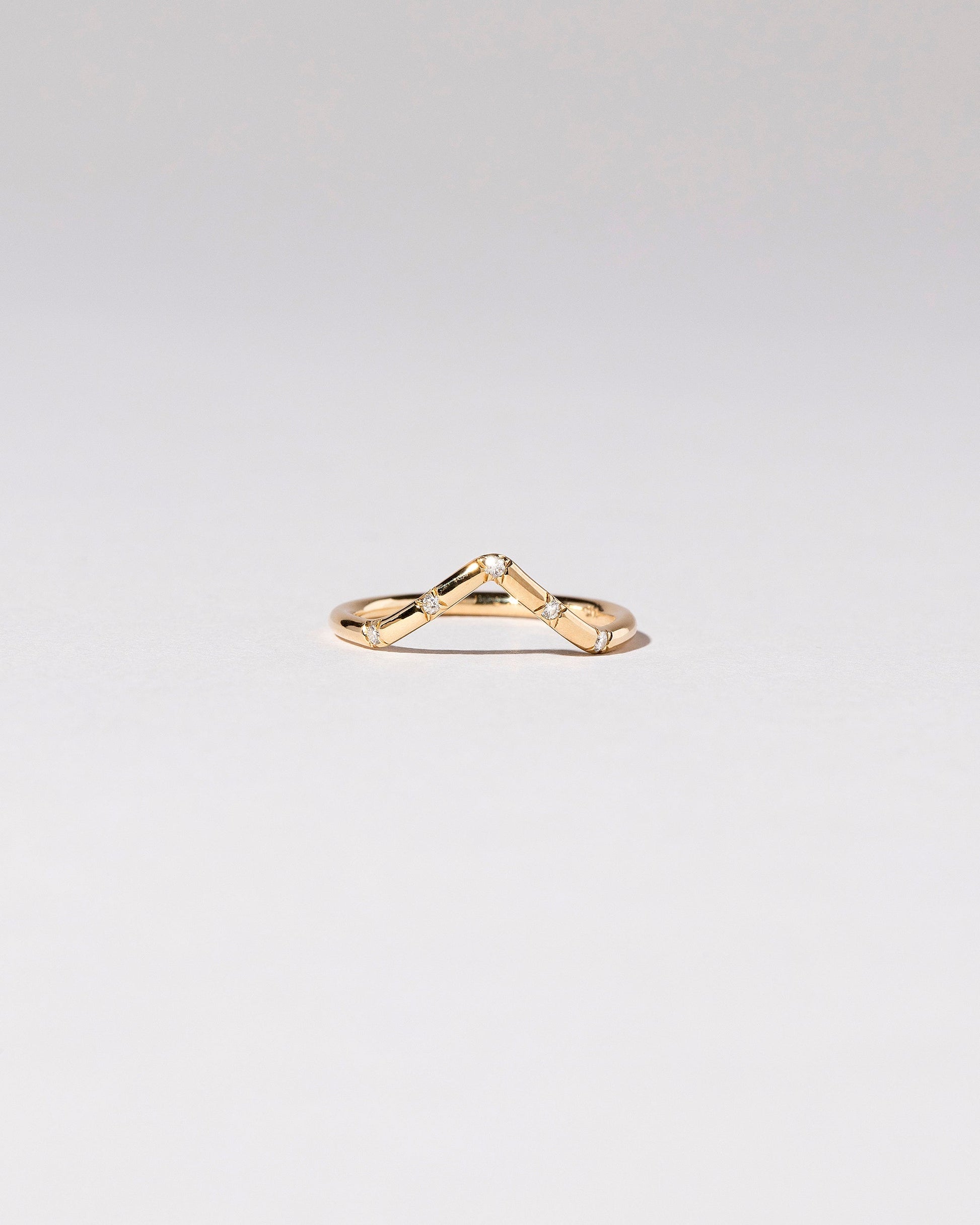  Mini Peak Band - Five Stone on light color background.