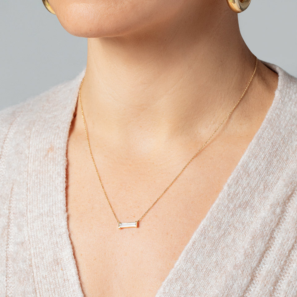 product_details::Honokalani Necklace on model.