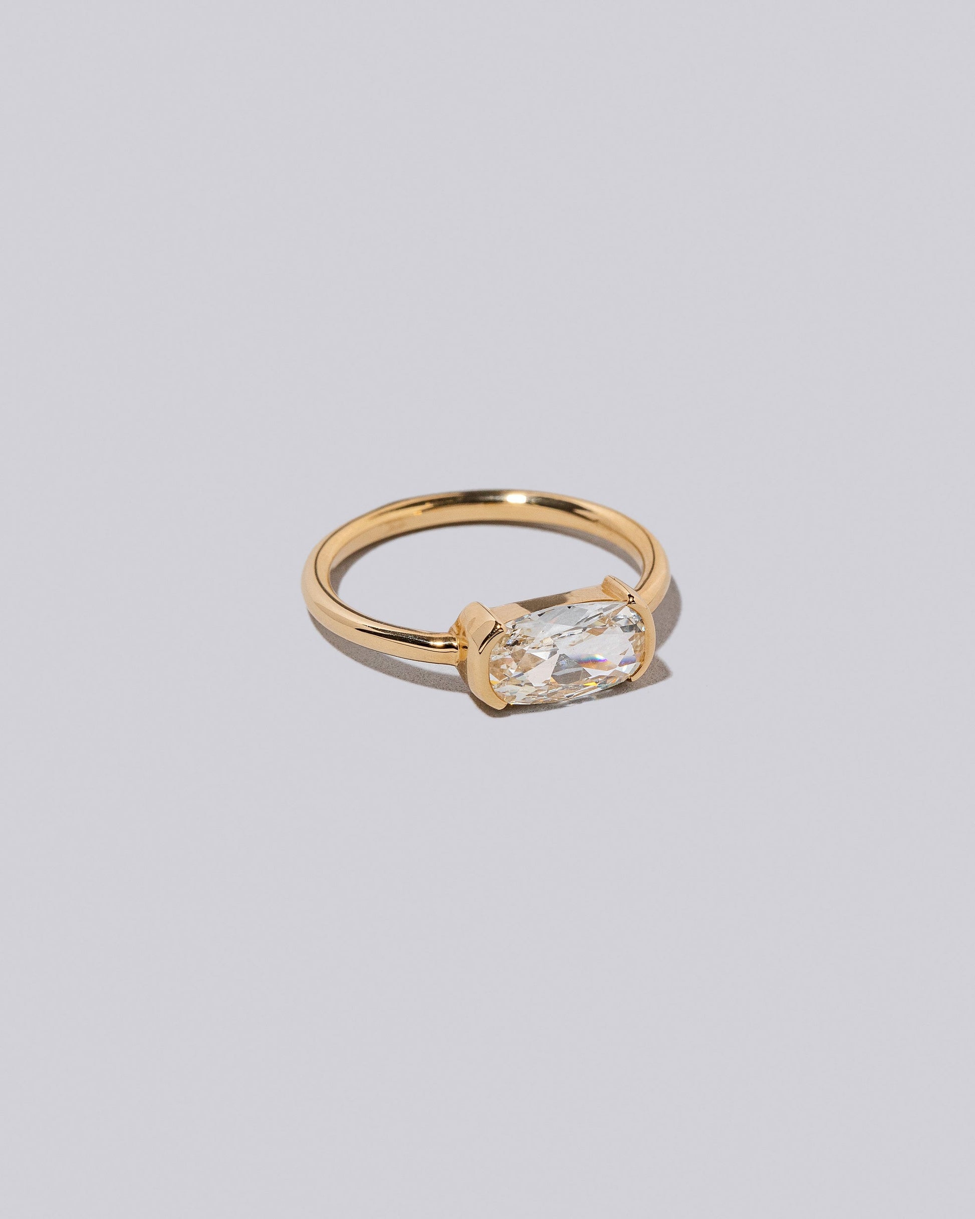 View from the side of the Duet Ring on light color background.