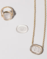  Open Heart Intaglio Seal on light color background.