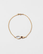  Moonstone Bracelet on light color background.