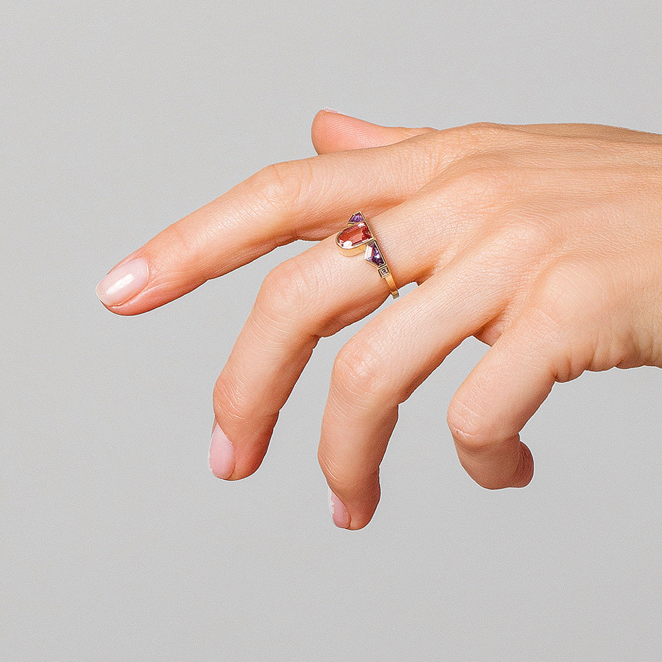 product_details::Amrta Ring - Final Sale on model.