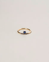  Stacked Ring - Sapphire on light color background.